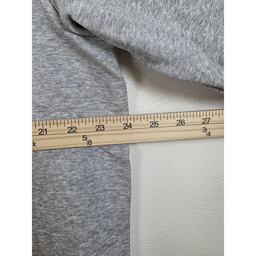 Adidas Sweatshirt Mens XL Gray Medium Grey Heather Logo Pullover Crewneck Fleece - Picture 10 of 13
